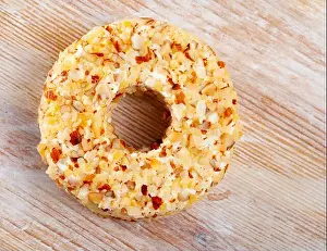 Consistency Prints: Ring of tropical fruit and almond cream cheese with sweet flavour of pineapple