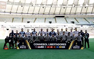 RIO DE JANEIRO, BRAZIL - JANUARY 30: Team Players of Santos FC pose