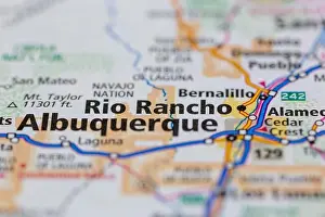 Rio Rancho New Mexico USA shown on a Geography map or road ma