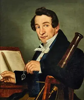 Exibition Prints: Ritratto del fagottista Giuseppe Tamplini - olio su tela - Luigi Trecourt - 1845 - Roma
