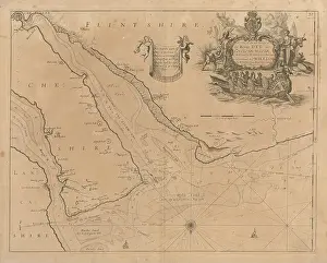 Survey Prints: The River Dee or Chester-Water sea chart. Wirral Merseyside. COLLINS 1693 map