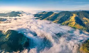 Splendid Prints: River of fog floving on the mountain valley