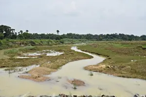 Biswarup Prints: River Kopai near Goalpara, Bolpur, in the district Birbhum, West Bengal, India
