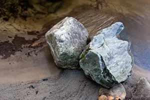 Brevard North Carolina Prints: River Rock Abstract - Pisgah National Forest - Brevard, North Carolina USA