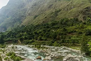 Himalayan Prints: River running in the Tirthan Valley