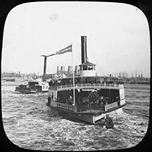 Water Transport Prints: River steamer, USA, late 19th or early 20th century