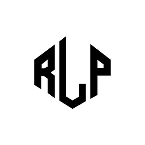 Letter Vector Vectors Prints: RLP letter logo design with polygon shape