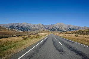 Beautiful Mountain Prints: Road leading through the beautiful mountain scenery around Arthur's Pass