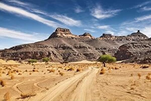 November Collection: Road in Sahara Desert, Algeria