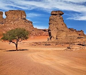 Images Dated 2nd December 2010: Road in Sahara Desert, Algeria