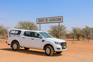 Namib Prints: A road sign marking the Tropic of Capricorn (near Rehoboth) on the B1 road from Windhoek to Mariental