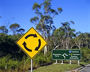 Road Sign for Roundabout Australia