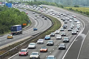 Hour Prints: road traffic jam gridlock in england united kingdom uk great britain