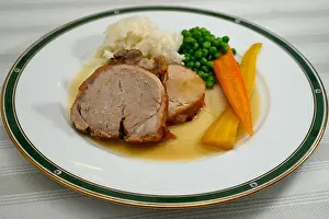Roast Prints: Roast Veal with Kidney or Kalbsbraten in the Style of Austria with Rice, Peas and Gravy