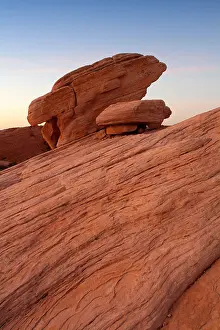 Red Rock Prints: Rock Formations in Valley of Fire State Park, Nevada, USA Mohave Desert