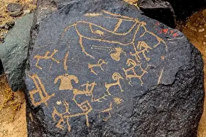 Ethnology Prints: The Rock Painting, in the Yinshan Mountains in Urad Middle Banner, Inner Mongolia, China