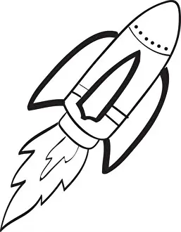 Shuttle Prints: Rocket spaceship draw icon vector illustration graphic design