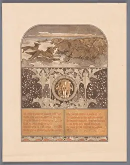 Animal Behavior Prints: Roedel Wolven hunting Schapen, Bernard Willem Wierink