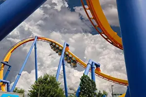 Theme Park Prints: Roller Coaster Rides at Theme Park