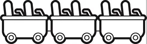 Roller Prints: roller coaster wagons isolated icon
