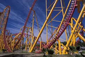 Thrilling Prints: Rollercoaster Six Flags Magic Mountain Los Angeles California United States of America