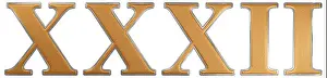 Numeric Prints: Roman numeral XXXII, duo et triginta