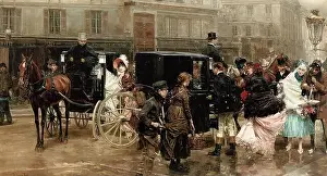 Baggage Prints: Roman Ribera / The departure of the dance. Oil on canvas. 70, 5 x 121, 8 cm