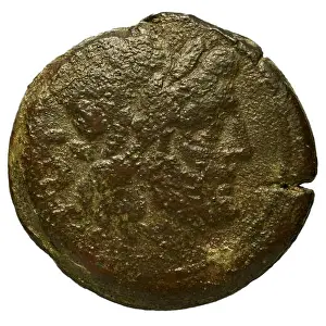 Republican Prints: A Roman semis coin, emitted by the Roman mint in 189 AD