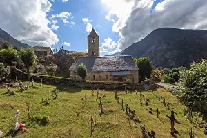 Bells Prints: The romanesque church Sant Joan de Bois and cemetery is a Unesco World Heritage Site