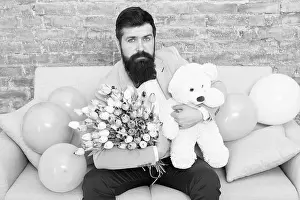 Valentines Day Prints: Romantic gift. Macho getting ready romantic date