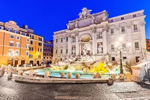 Rome, Italy. Trevi Fountain (Fontana di Trevi) most famous fountain of Rome
