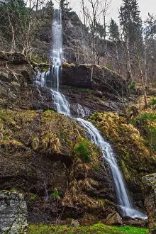 Lower Saxony Prints: Romkerhalle Waterfall at Romkeklippe
