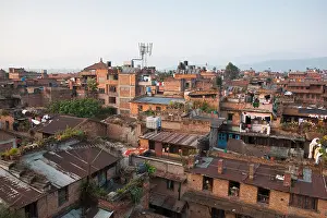 Bhaktapur Prints: Rooftop view of Bhaktapur - Kathmandu Valley, Nepal