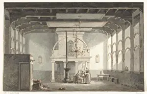 Fireplace Prints: The room in the cleavor targets in Dordrecht where the national synod is held in the years 1618-1619