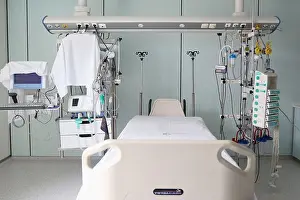 Beds Prints: Empty Room, Intensive Care Unit ICU