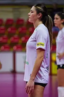 Volleyball Prints: Rosamaria Montibeller #7 of UYBA Unet E-Work Busto Arsizio looks on during the Trofeo Mimmo Fusco 2022 at E-Work Arena