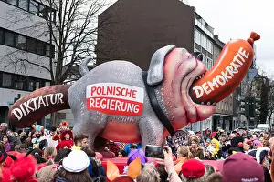 Politicians Prints: Rosenmontag, Carnival in Dusseldorf, Germany