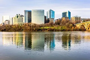 Rosslyn, Arlington, Virginia, USA skyline on the Potomac River