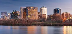 National Night Prints: Rosslyn, Arlington, Virginia, USA skyline on the Potomac River at twilight
