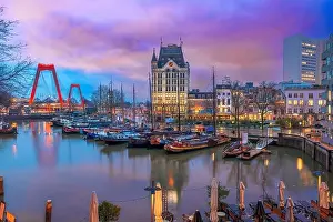 Rotterdam, Netherlands from Oude Haven Old Port at Twilight