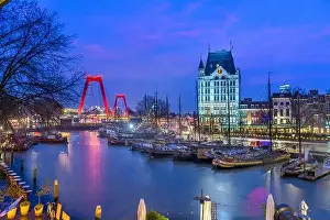 Rotterdam, Netherlands from Oude Haven Old Port at Twilight