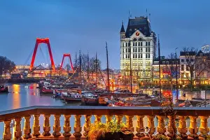 Rotterdam, Netherlands from Oude Haven Old Port at Twilight