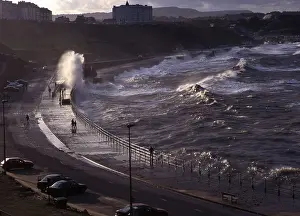 Scarborough Prints: Very rough sea in Scarborough North Bay Yorkshire