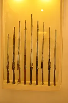 Guns Prints: Royal Guns put for Display in a Museum Umaid Bhawan Palace in Jodhpur, Rajasthan
