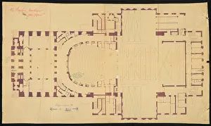 Orchestra Prints: Royal Opera (i.e. State Opera Unter den Linden, Lindenoper), Berlin: floor plan 1: 100