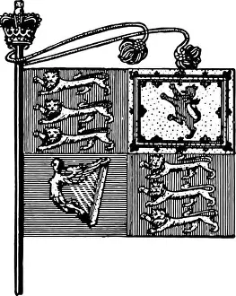 Vector Vectors Prints: The Royal Standard is a flag of Great Britain