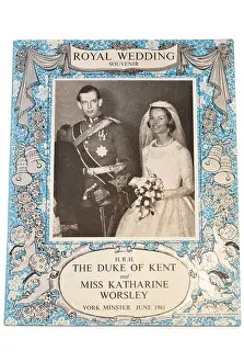 Worsley Prints: Royal Wedding Souvenir H.R.H The Duke Of Kent and Miss Katharine Worsley