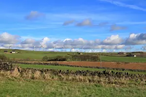 Electricity Prints: Royd Moor Wind Farm, Penistone near Barnsley, South Yorkshire, England, UK