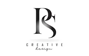 Serif Prints: RS rs letter design logo logotype concept with serif font and elegant style