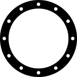 Elastic Prints: Rubber gasket with holes Grommet seal Leakage o-ring Reten icon black color vector illustration flat style simple image